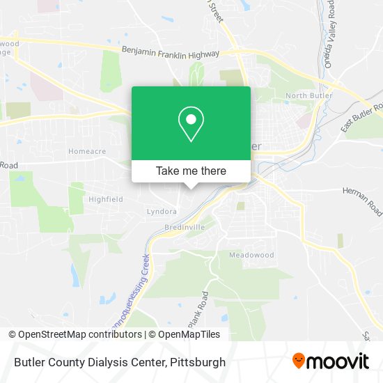 Butler County Dialysis Center map