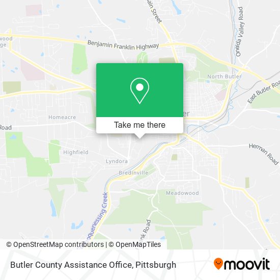 Butler County Assistance Office map