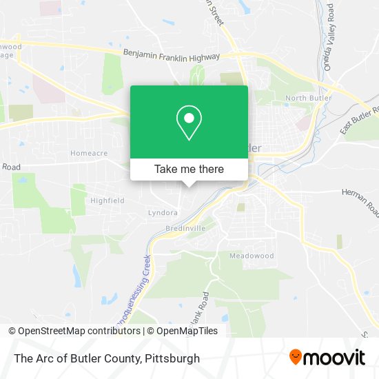 The Arc of Butler County map