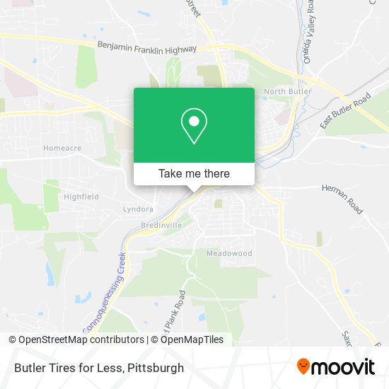 Mapa de Butler Tires for Less