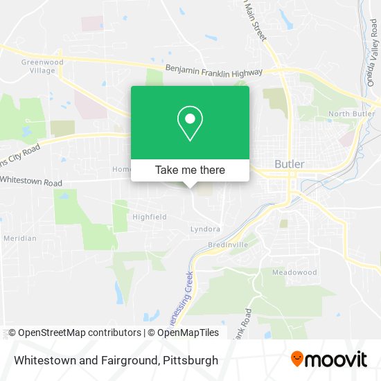 Whitestown and Fairground map