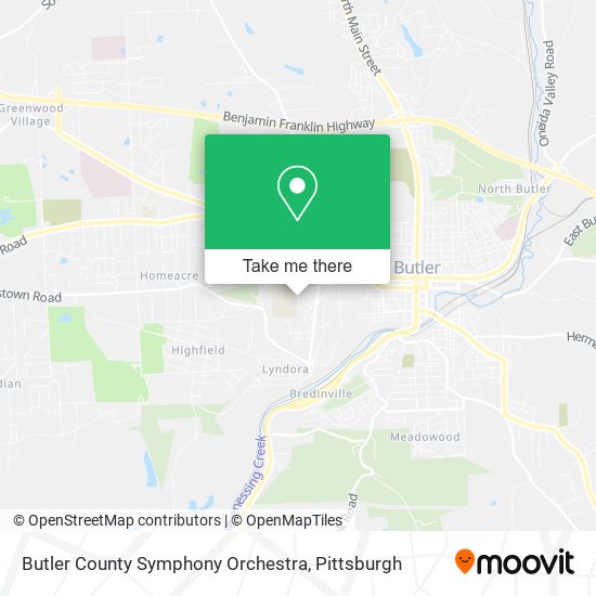 Mapa de Butler County Symphony Orchestra