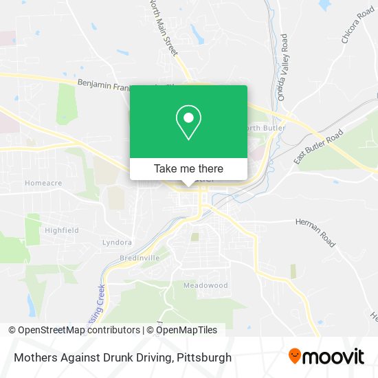 Mothers Against Drunk Driving map