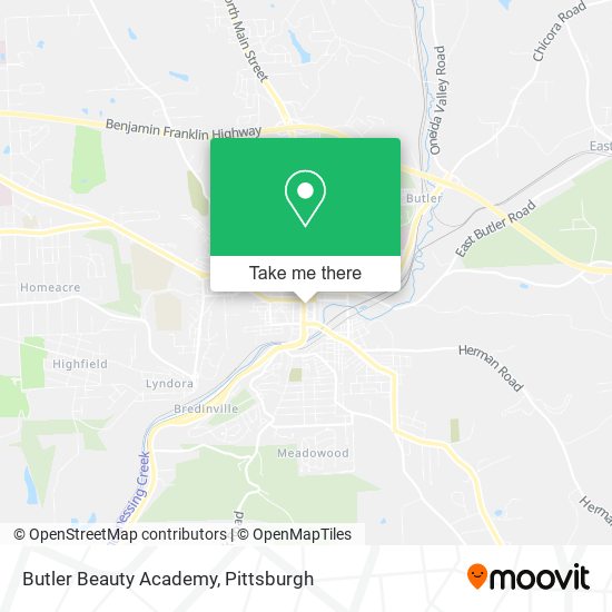 Mapa de Butler Beauty Academy