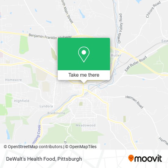 DeWalt's Health Food map