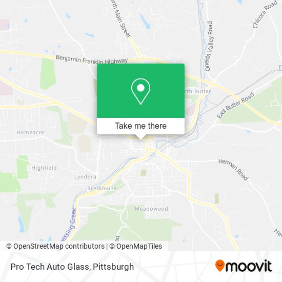 Pro Tech Auto Glass map