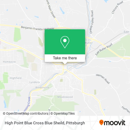 High Point Blue Cross Blue Sheild map