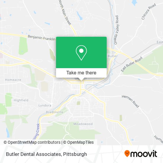 Butler Dental Associates map