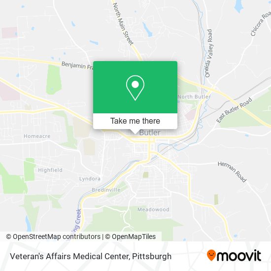 Veteran's Affairs Medical Center map