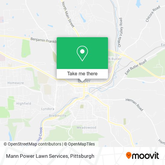 Mann Power Lawn Services map