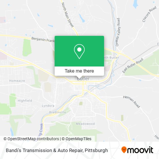 Bandi's Transmission & Auto Repair map