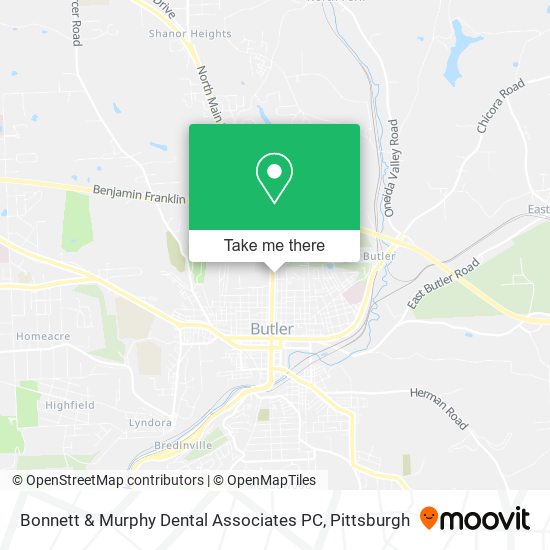 Mapa de Bonnett & Murphy Dental Associates PC