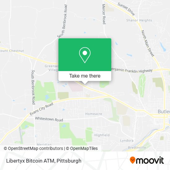 Mapa de Libertyx Bitcoin ATM