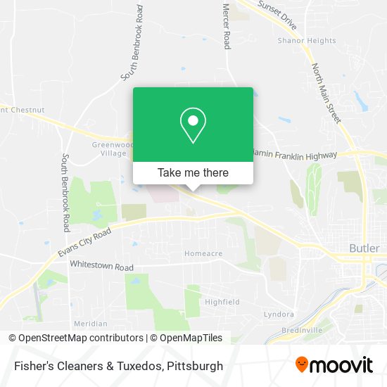Fisher's Cleaners & Tuxedos map
