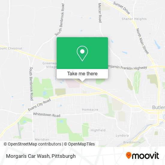 Morgan's Car Wash map