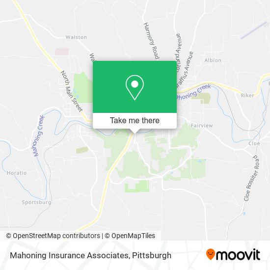 Mahoning Insurance Associates map