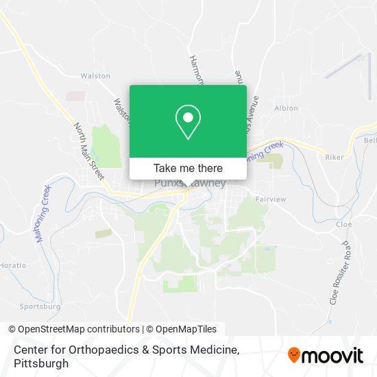 Mapa de Center for Orthopaedics & Sports Medicine