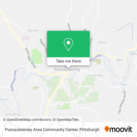 Punxsutawney Area Community Center map