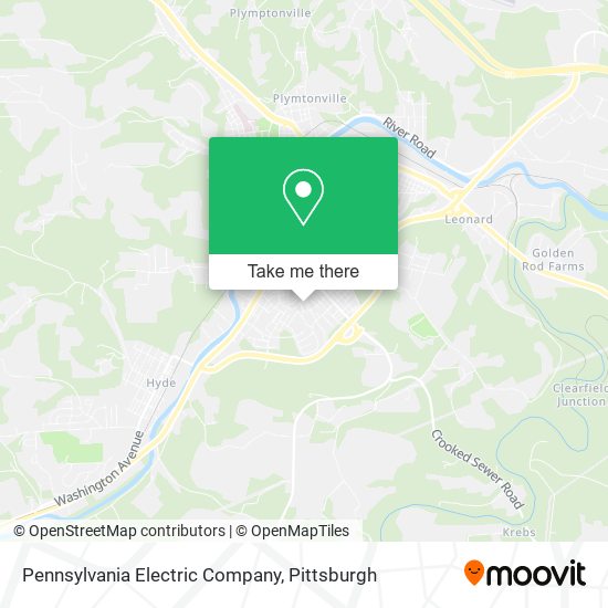 Mapa de Pennsylvania Electric Company