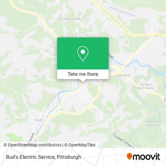 Bud's Electric Service map