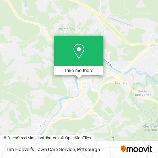 Tim Hoover's Lawn Care Service map