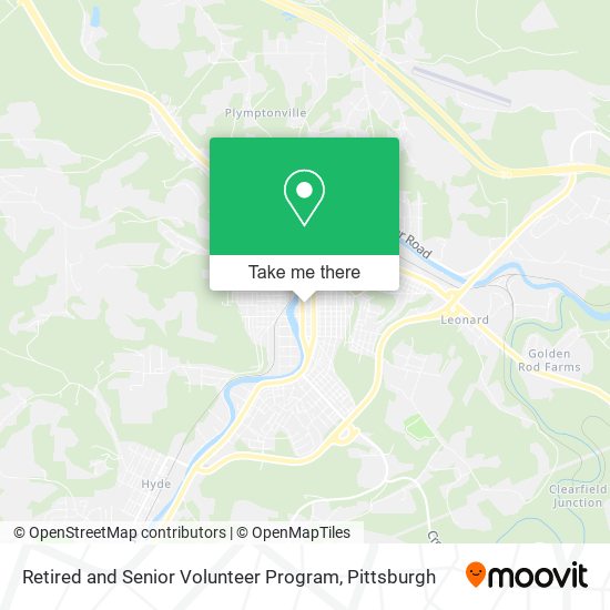 Mapa de Retired and Senior Volunteer Program