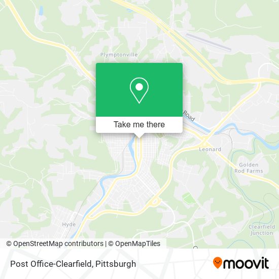 Mapa de Post Office-Clearfield