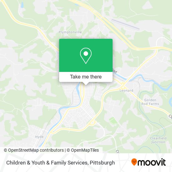 Children & Youth & Family Services map