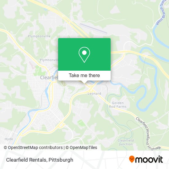 Mapa de Clearfield Rentals