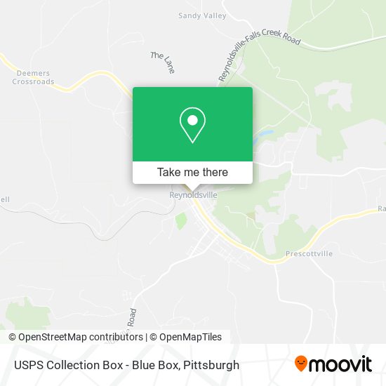 Mapa de USPS Collection Box - Blue Box