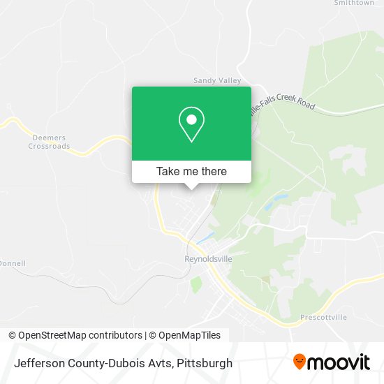 Jefferson County-Dubois Avts map