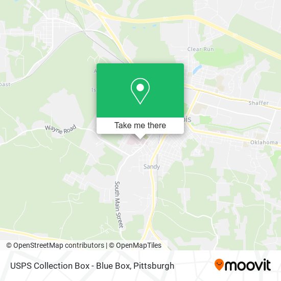 Mapa de USPS Collection Box - Blue Box