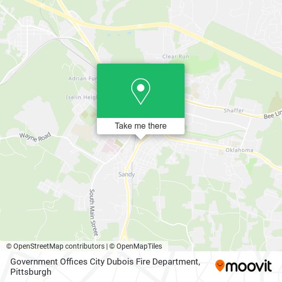 Government Offices City Dubois Fire Department map