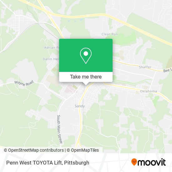 Penn West TOYOTA Lift map