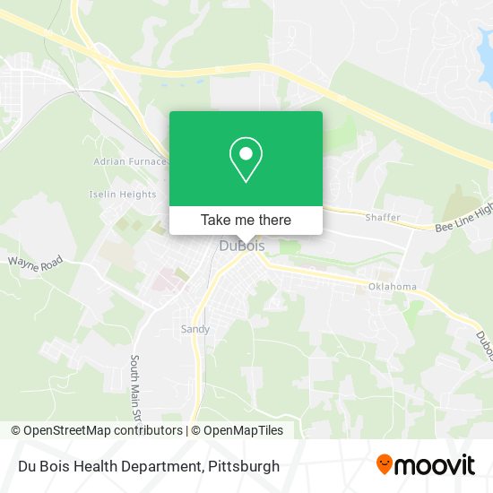 Du Bois Health Department map