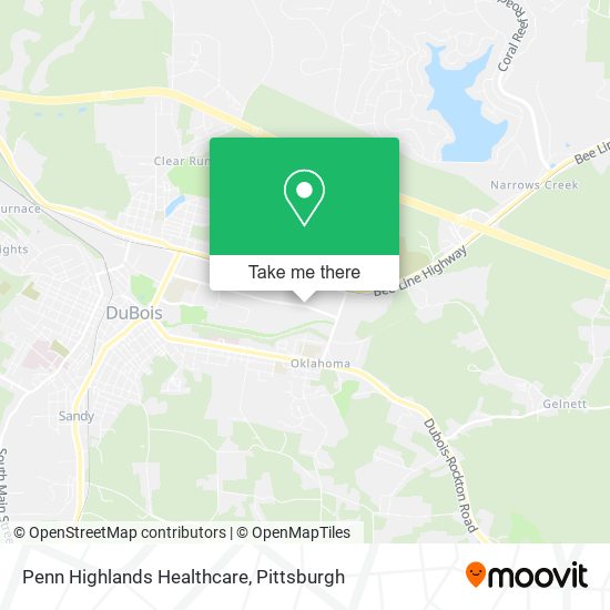 Mapa de Penn Highlands Healthcare