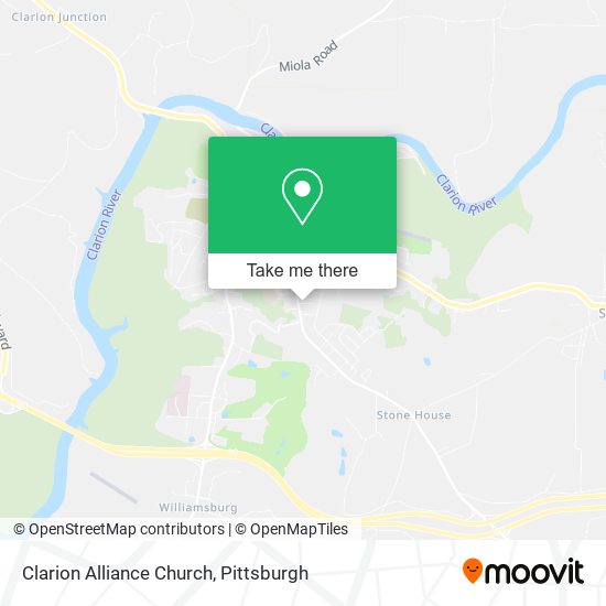 Clarion Alliance Church map