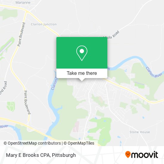 Mary E Brooks CPA map