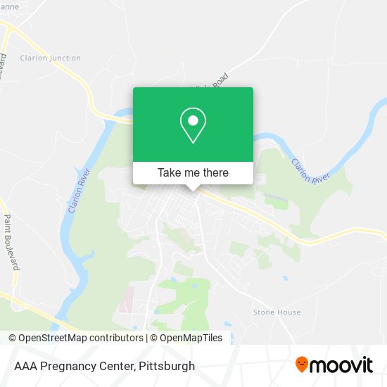 AAA Pregnancy Center map