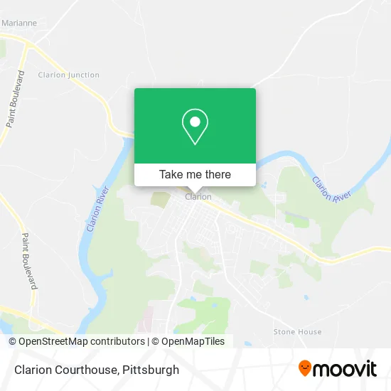 Clarion Courthouse map