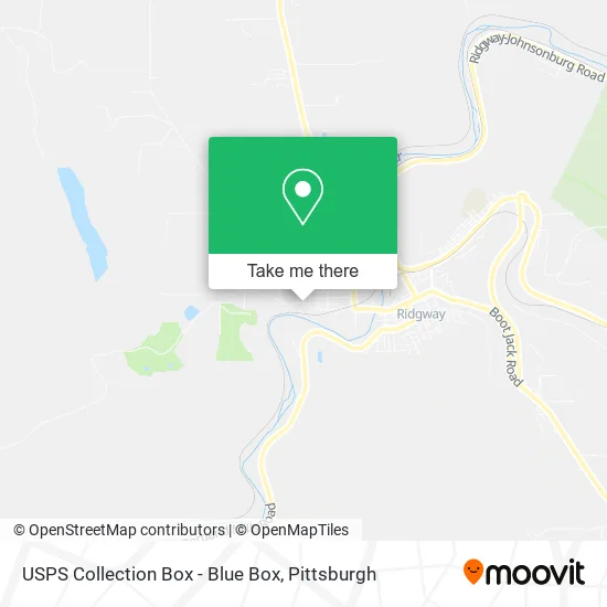 USPS Collection Box - Blue Box map