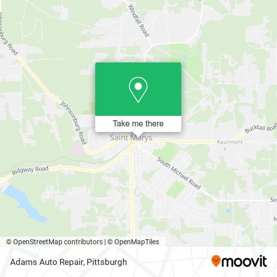 Adams Auto Repair map