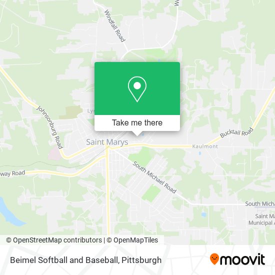 Beimel Softball and Baseball map