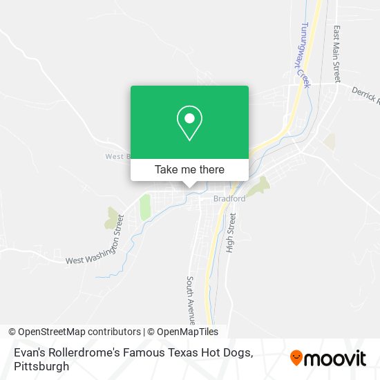 Evan's Rollerdrome's Famous Texas Hot Dogs map