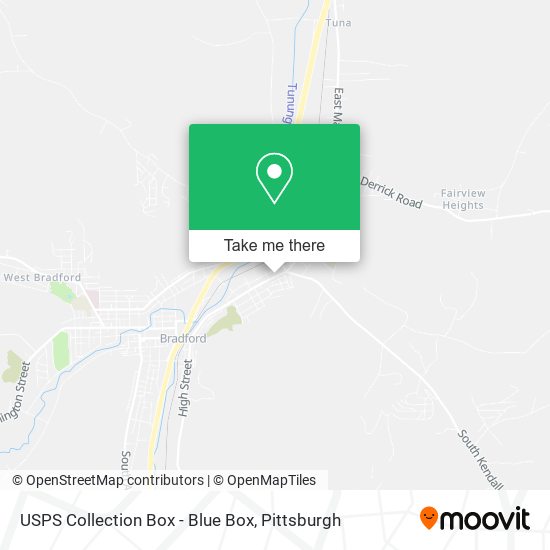 Mapa de USPS Collection Box - Blue Box