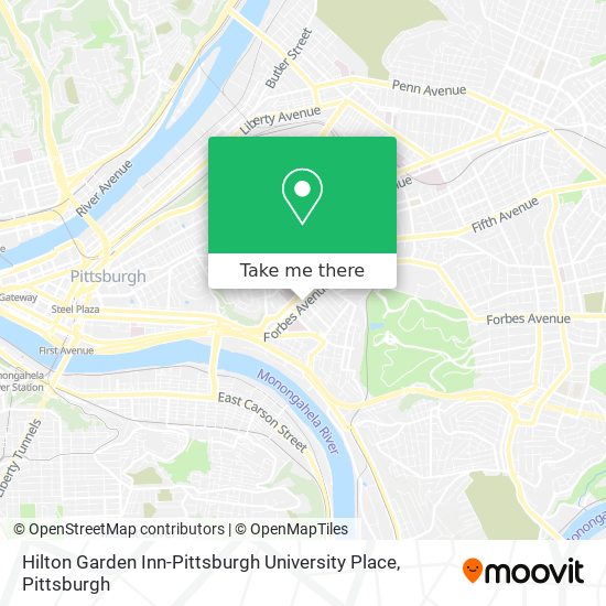 Hilton Garden Inn-Pittsburgh University Place map