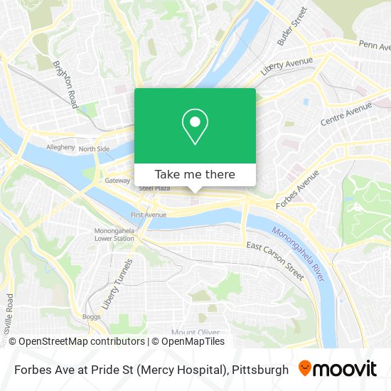 Mapa de Forbes Ave at Pride St (Mercy Hospital)