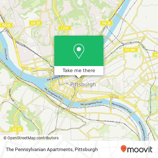 The Pennsylvanian Apartments map