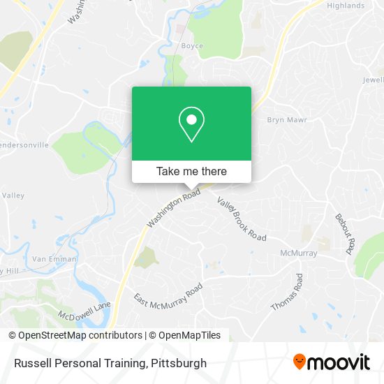 Mapa de Russell Personal Training