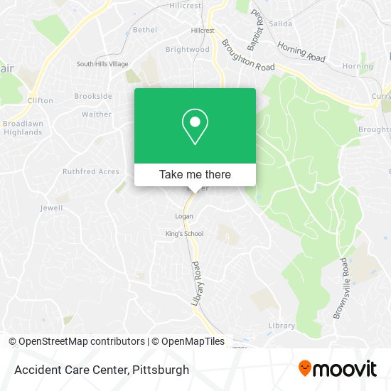 Accident Care Center map